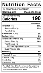 Sugar Free Peanut Butter Fudge Nutrition Facts